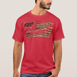 Bacon Flagga Gris Vintage T Shirt