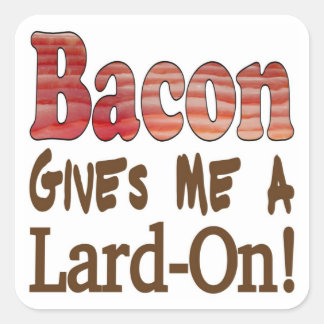 Bacon Fläsk Fyrkantigt Klistermärke