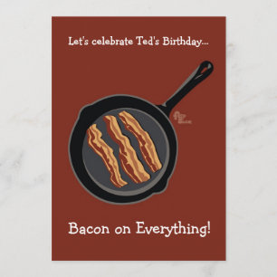 Bacon Födelsedagsfest Inbjudan