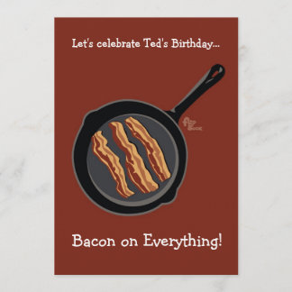 Bacon Födelsedagsfest Inbjudan
