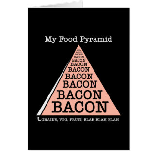 Bacon Food Pyramid Hälsningskort