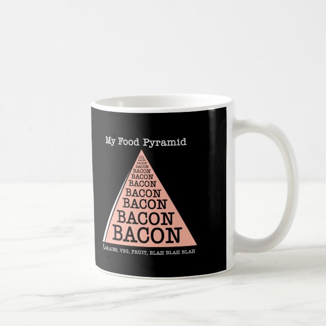 Bacon Food Pyramid Kaffemugg (Höger)