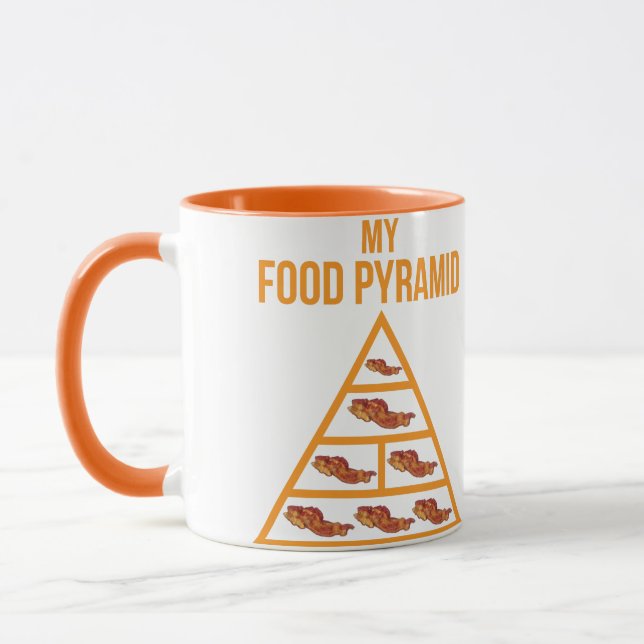 Bacon Food Pyramid Mugg (Vänster)