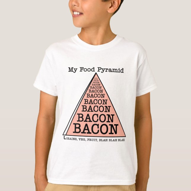 Bacon Food Pyramid T-shirt (Framsida)