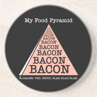 Bacon Food Pyramid Underlägg Sandsten