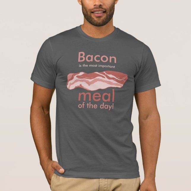 Bacon för frukost t-shirt (Framsida)