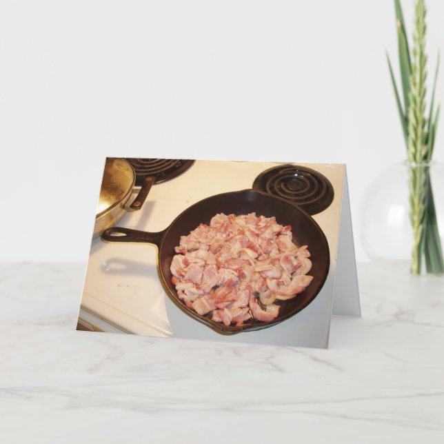 "Bacon for Haluski" födelsedagskort Kort (Framsida)