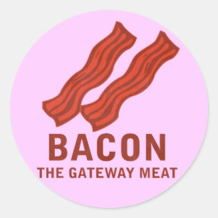 Bacon, Gateway Kött Runt Klistermärke