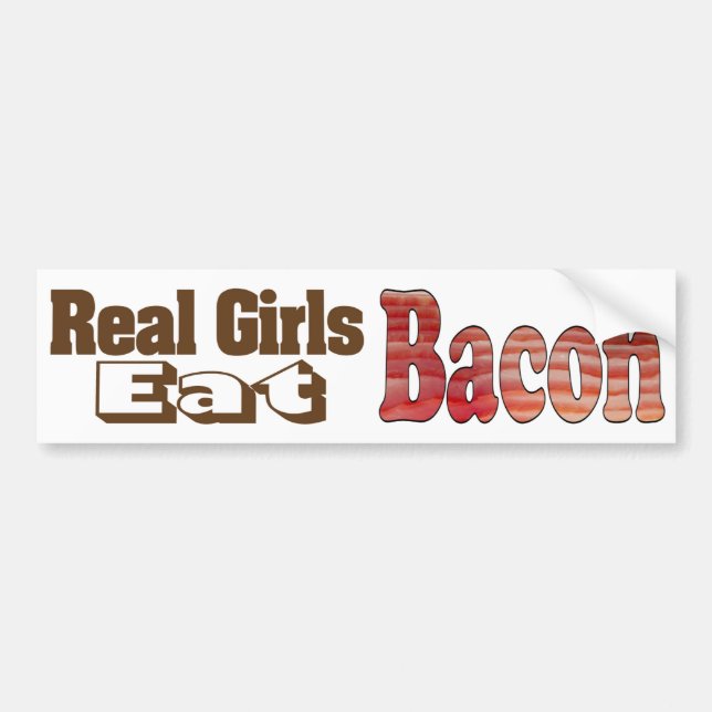 Bacon Girls Bumper Sticker Bildekal (Framsidan)