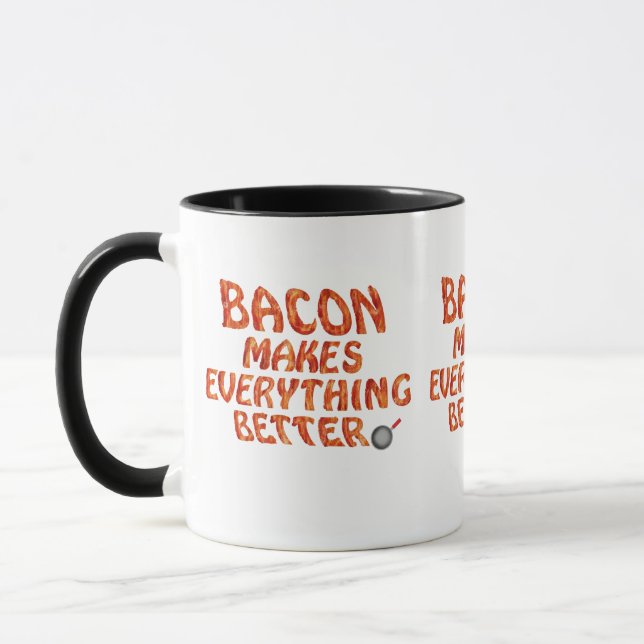 Bacon gör allt bättre (digital målning) mugg (Vänster)