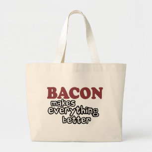 bacon gör allt bättre jumbo tygkasse