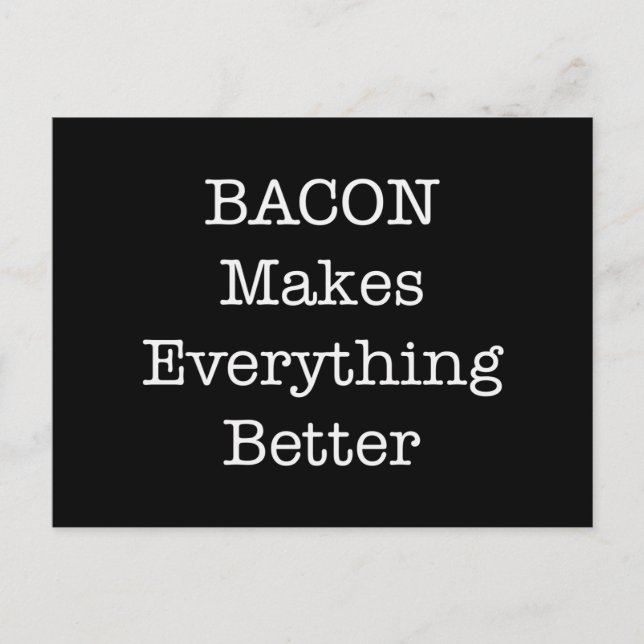 BACON gör allt bättre Vykort (Framsida)