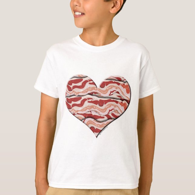 Bacon Hearted T Shirt (Framsida)