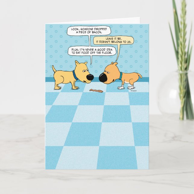 Bacon Hundar Birthday Card Kort (Framsida)