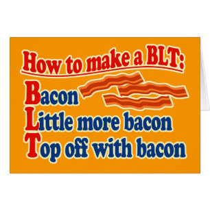 Bacon hur man gör en BLT-smörgås Hälsningskort