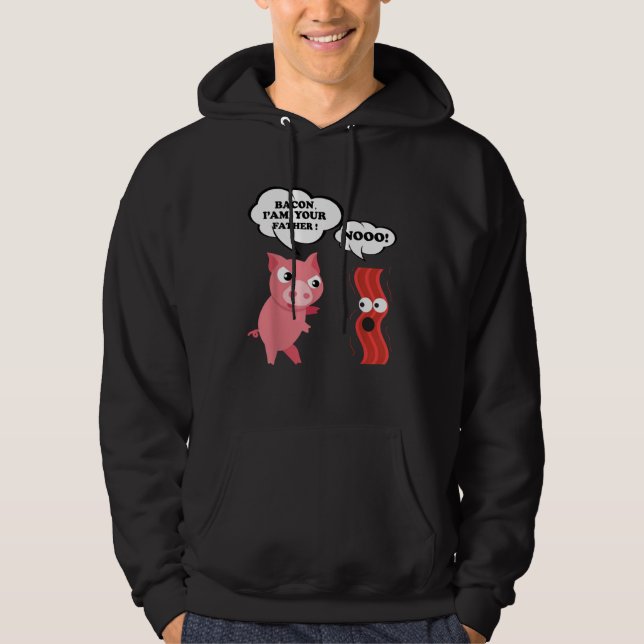Bacon I Am Your Father  Nooo Hoodie (Framsida)