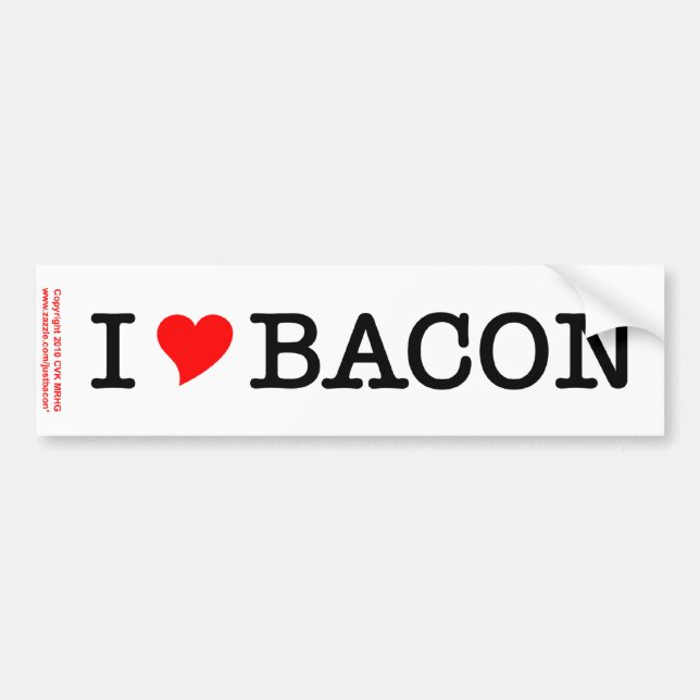 Bacon I Kärlek Bildekal (Framsidan)