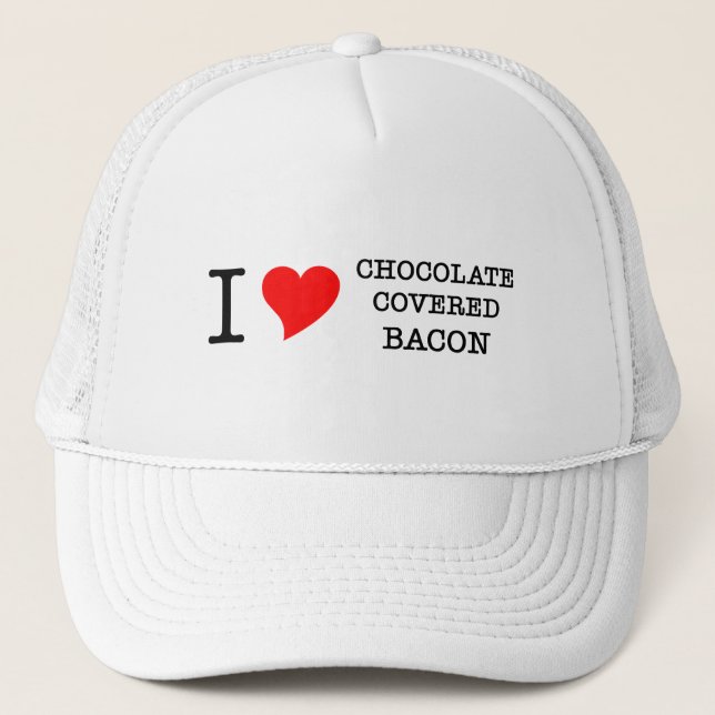 Bacon I Kärlek Chocolate Truckerkeps (Framsida)
