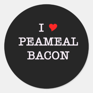 Bacon I Kärlek Peameal Runt Klistermärke