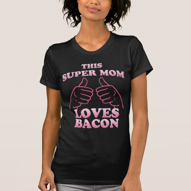 Bacon i Rosa toppen MAMMA Kärlek Tröja (Framsida)