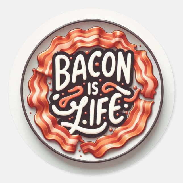 Bacon I Runt Klistermärke (Framsida)