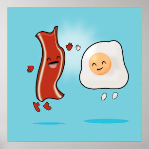 Bacon Kärlek Eggs Poster