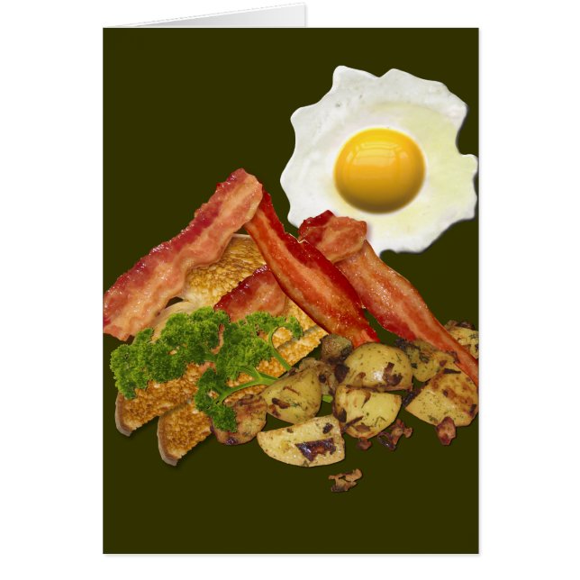 Bacon KÄRLEK Hälsningskort (Framsidan)