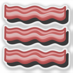 Bacon köttälskare kul retro set klistermärken