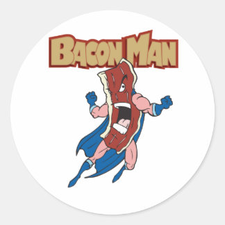 Bacon Man Runt Klistermärke