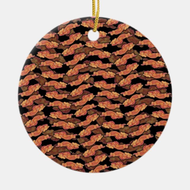 Bacon Mönster Julgransprydnad Keramik (Framsidan)