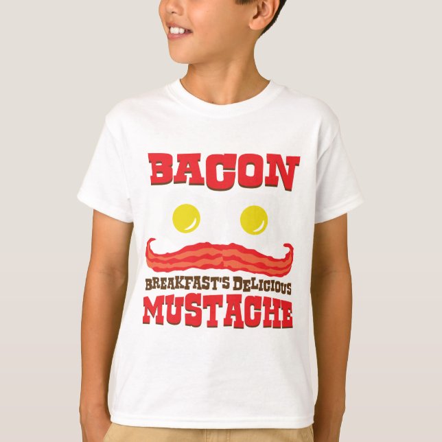 Bacon Mustache T-shirt (Framsida)