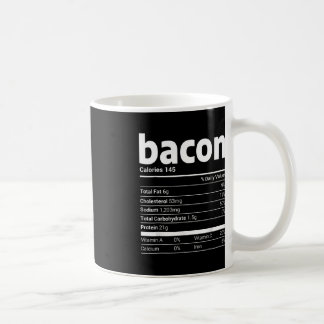 bacon Nutrition Facts Family Matching-julklapp Kaffemugg
