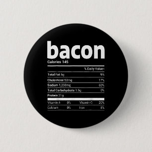bacon Nutrition Facts Family Matching-julklapp Knapp