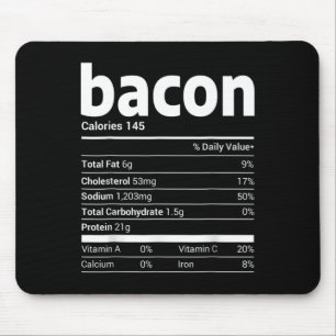 bacon Nutrition Facts Family Matching-julklapp Musmatta