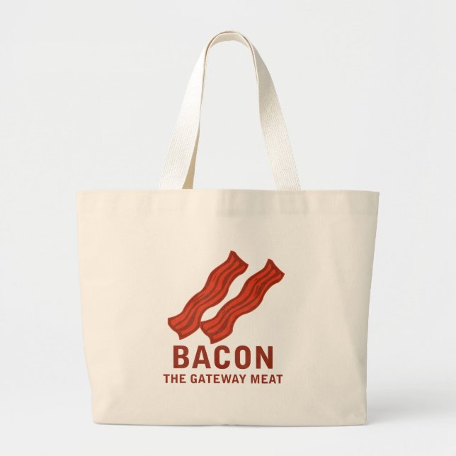 Bacon nyckelköttet jumbo tygkasse (Framsidan)