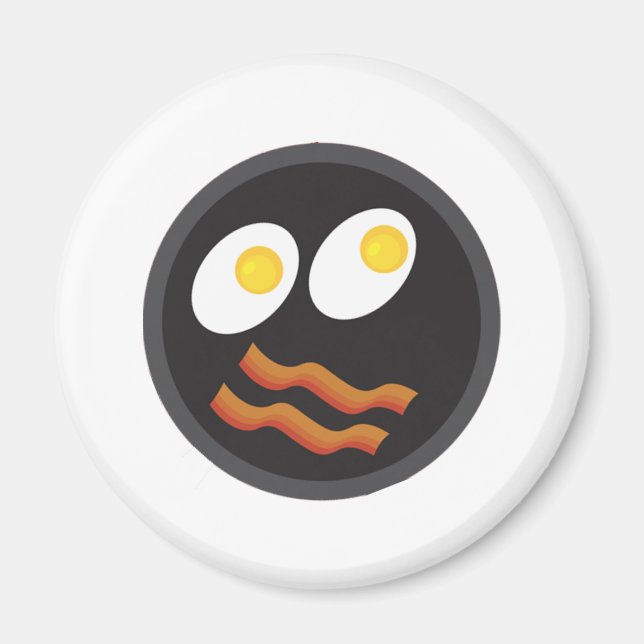 bacon och ägg ansikte magnet (Framsidan)