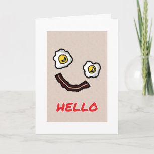 BACON OCH ÄGG, BIRTHDAY BREAKFAST HUMOR KORT