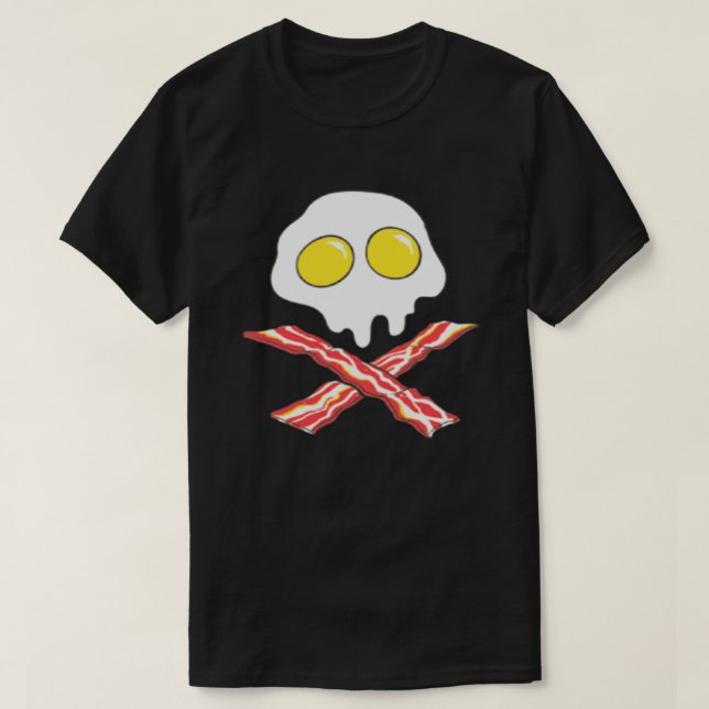 BACON- OCH ÄGG-COOLA SKULL BONES SPOOF T-Shirt (Design framsida)