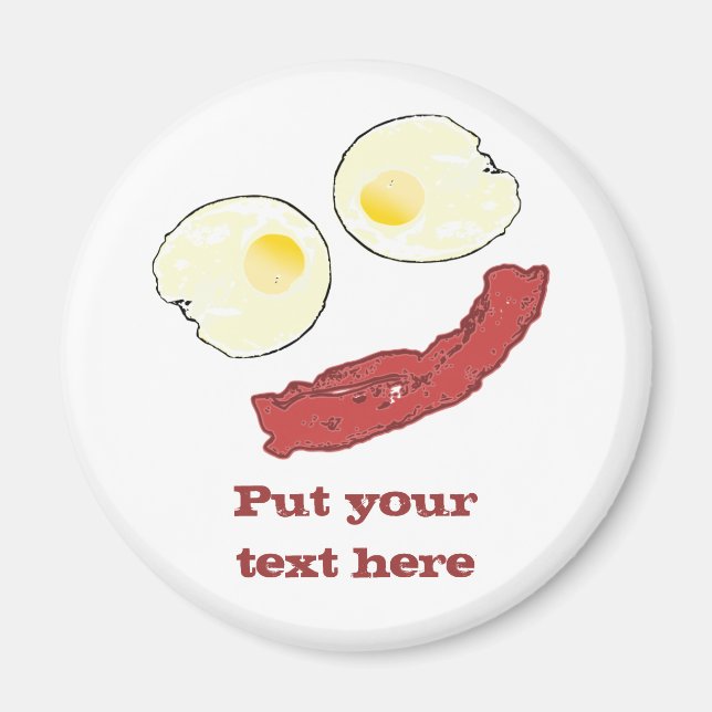 Bacon och ägg magnet (Framsidan)