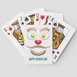 Bacon och ägg på en glad fadersdag casinokort
