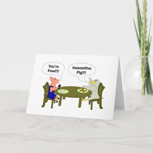 Bacon och äggårsdag kort (Framsida)