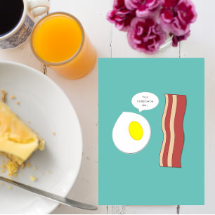 Bacon- och äggårsdagkort kort