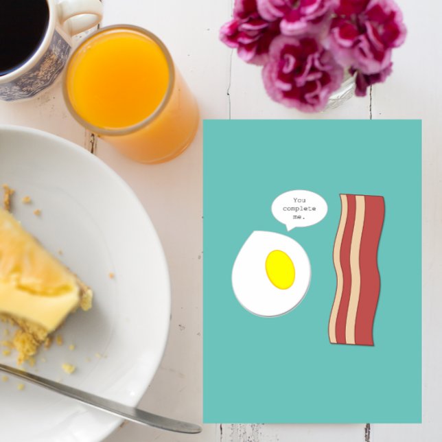 Bacon- och äggårsdagkort kort (Skapare uppladdad)