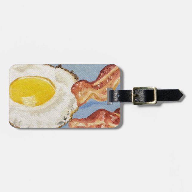 Bacon- och äggfrukost-målning bagagebricka (Horisontell Framsida)