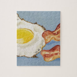 Bacon- och äggfrukost-målning pussel