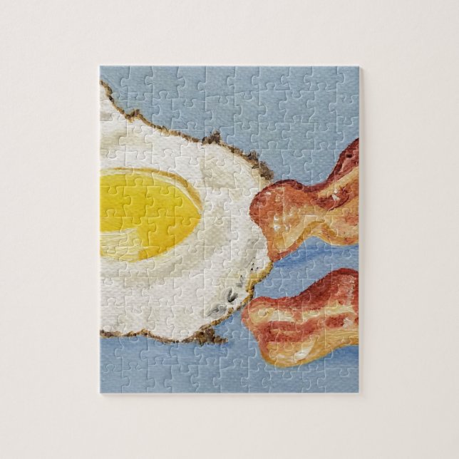 Bacon- och äggfrukost-målning pussel (Vertikal)