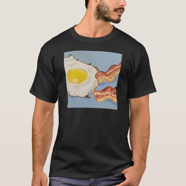 Bacon- och äggfrukost-målning tee (Framsida)