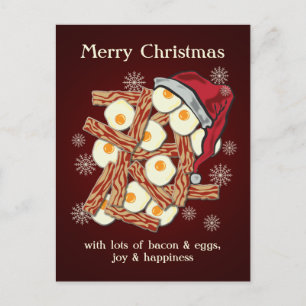 Bacon- och ägggod jul helg vykort