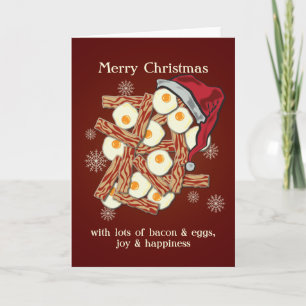 Bacon- och ägggod jul helgkort