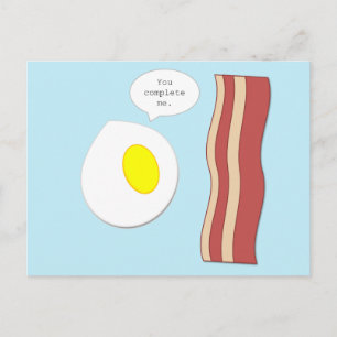 Bacon- och äggpostkort vykort